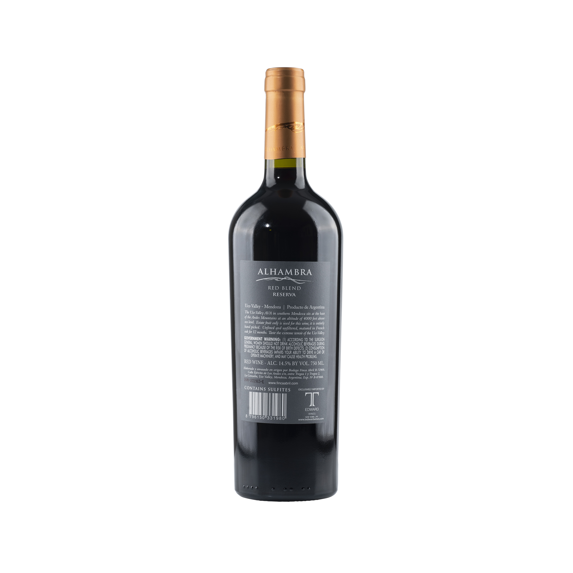 Blend Reserva Valle de Uco 2020 Bottle Back
