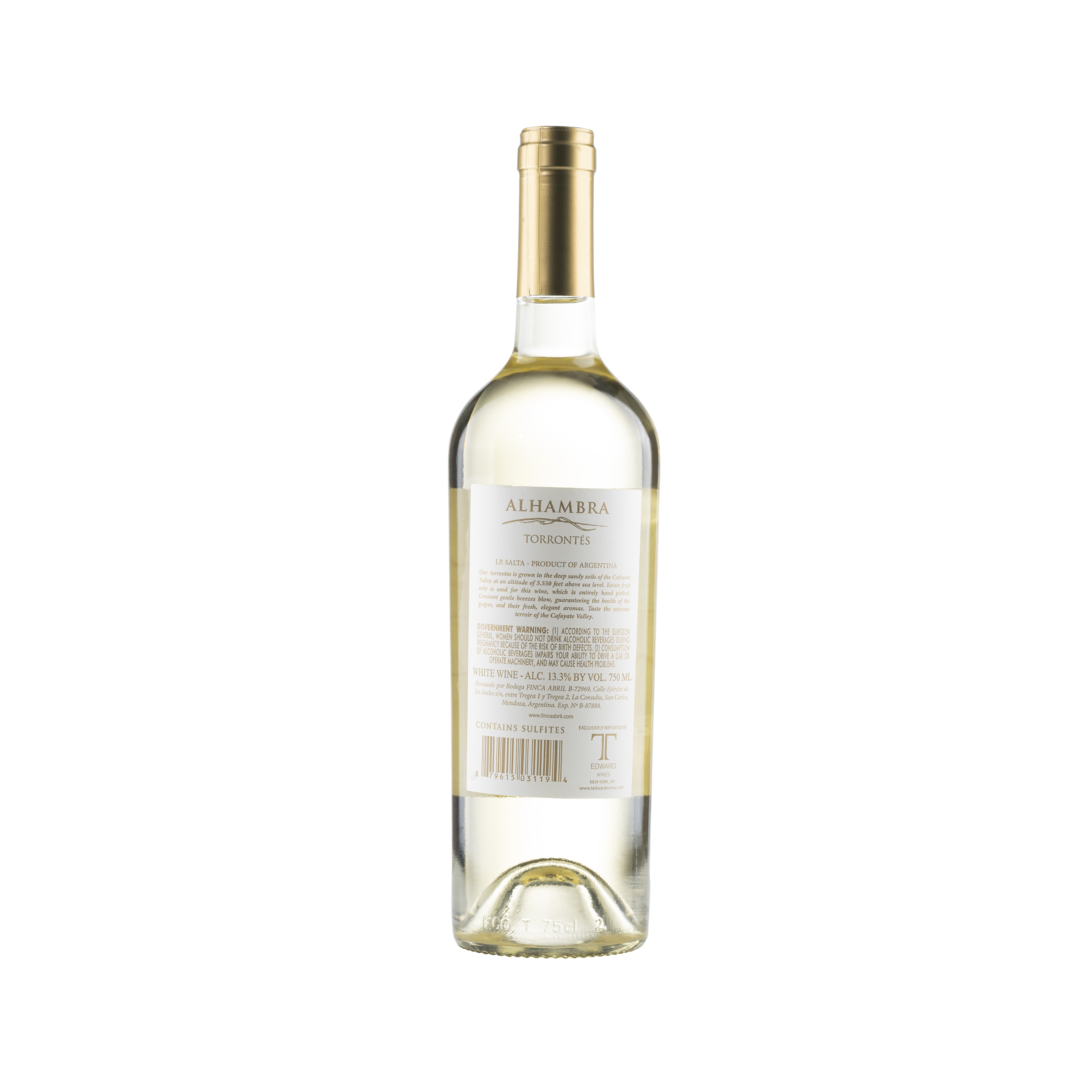 Alhambra Torrontes 2022 Bottle Back