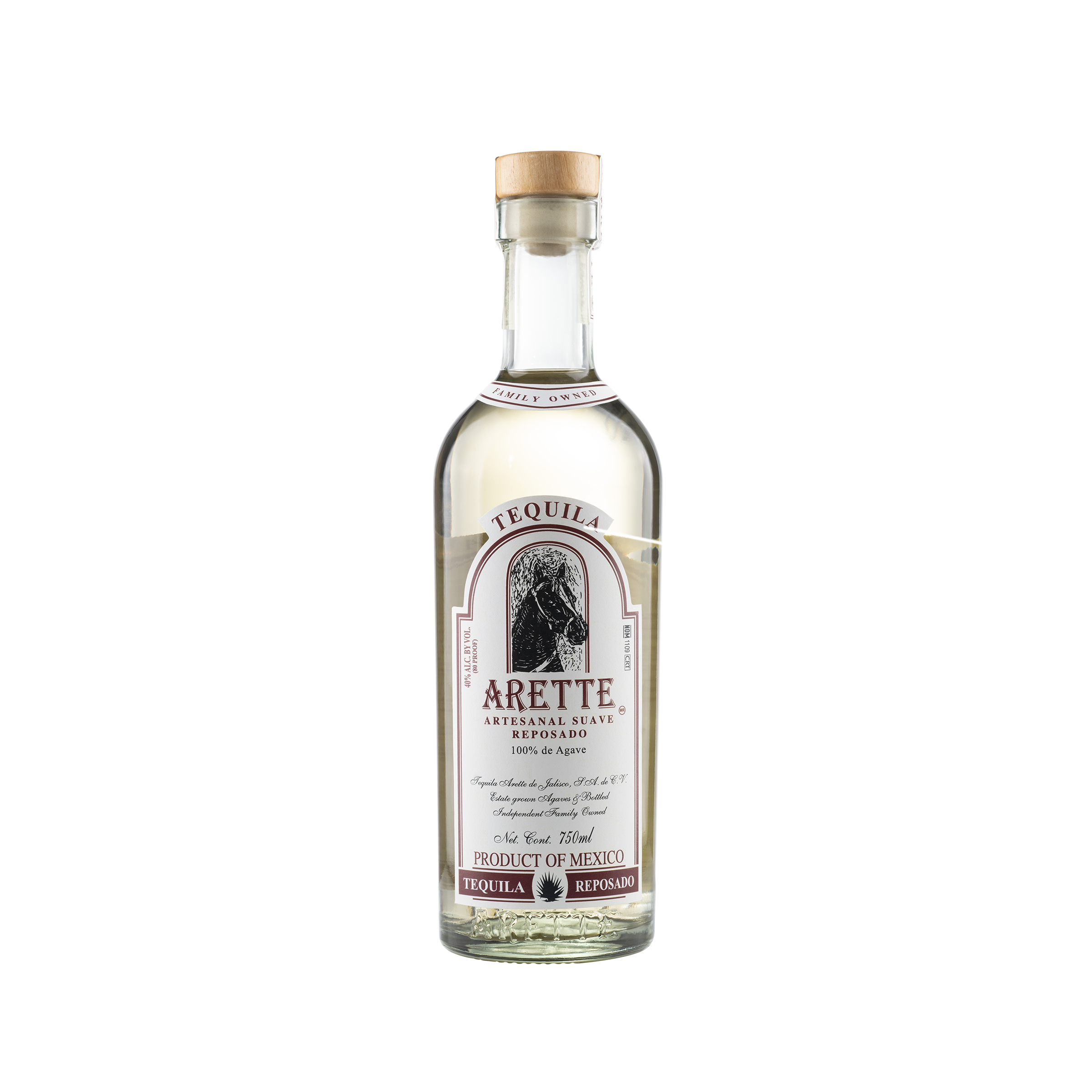 Artesanal Suave 100% de Agave Tequila Reposado Bottle Front