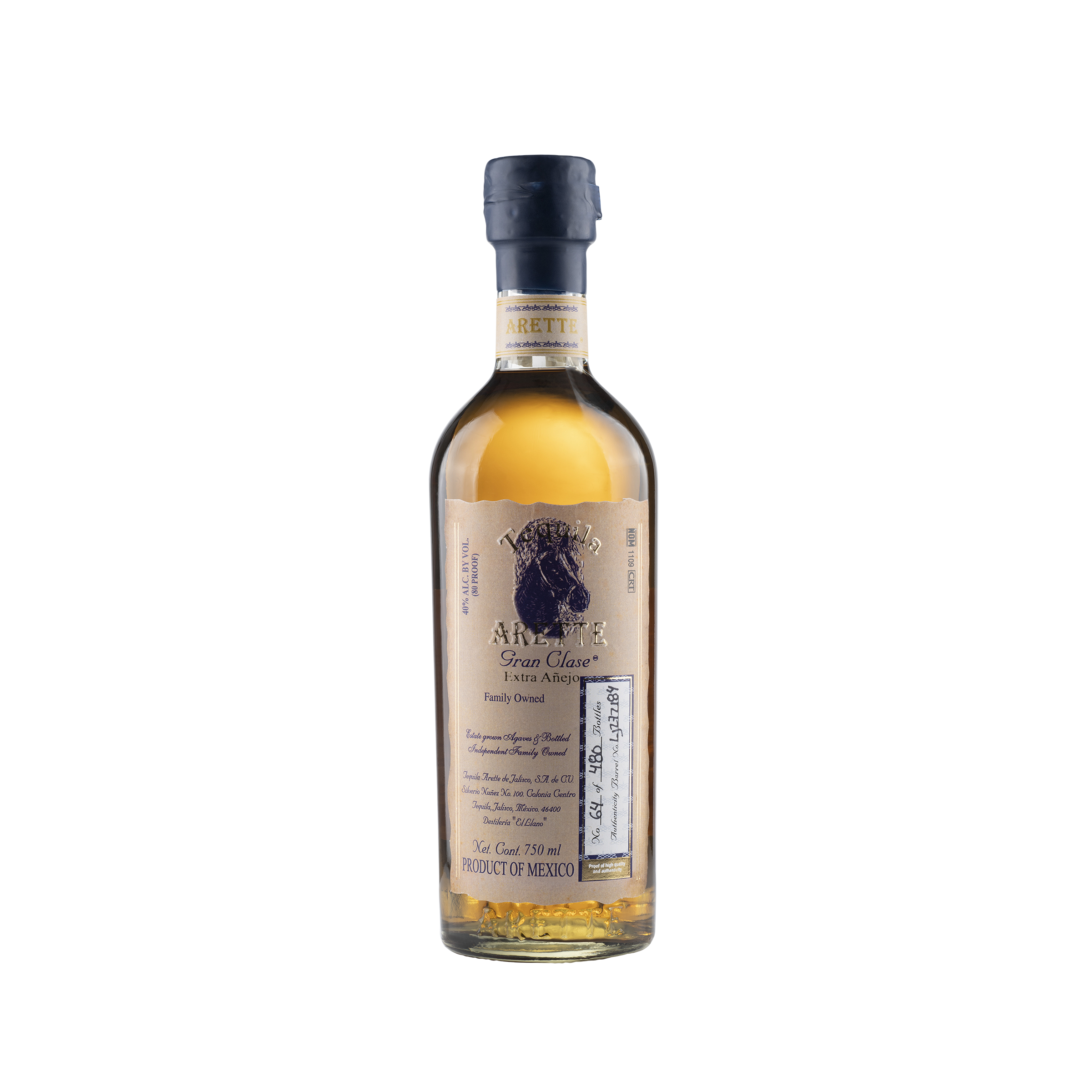 Gran Clase 100% de Agave Tequila Extra Anejo Bottle Front