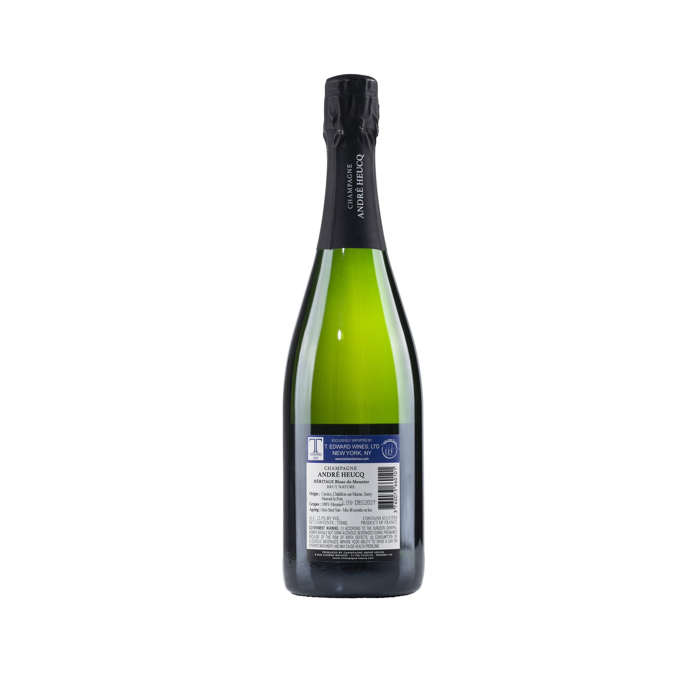 Blanc de Meunier Brut Nature NV Bottle Back