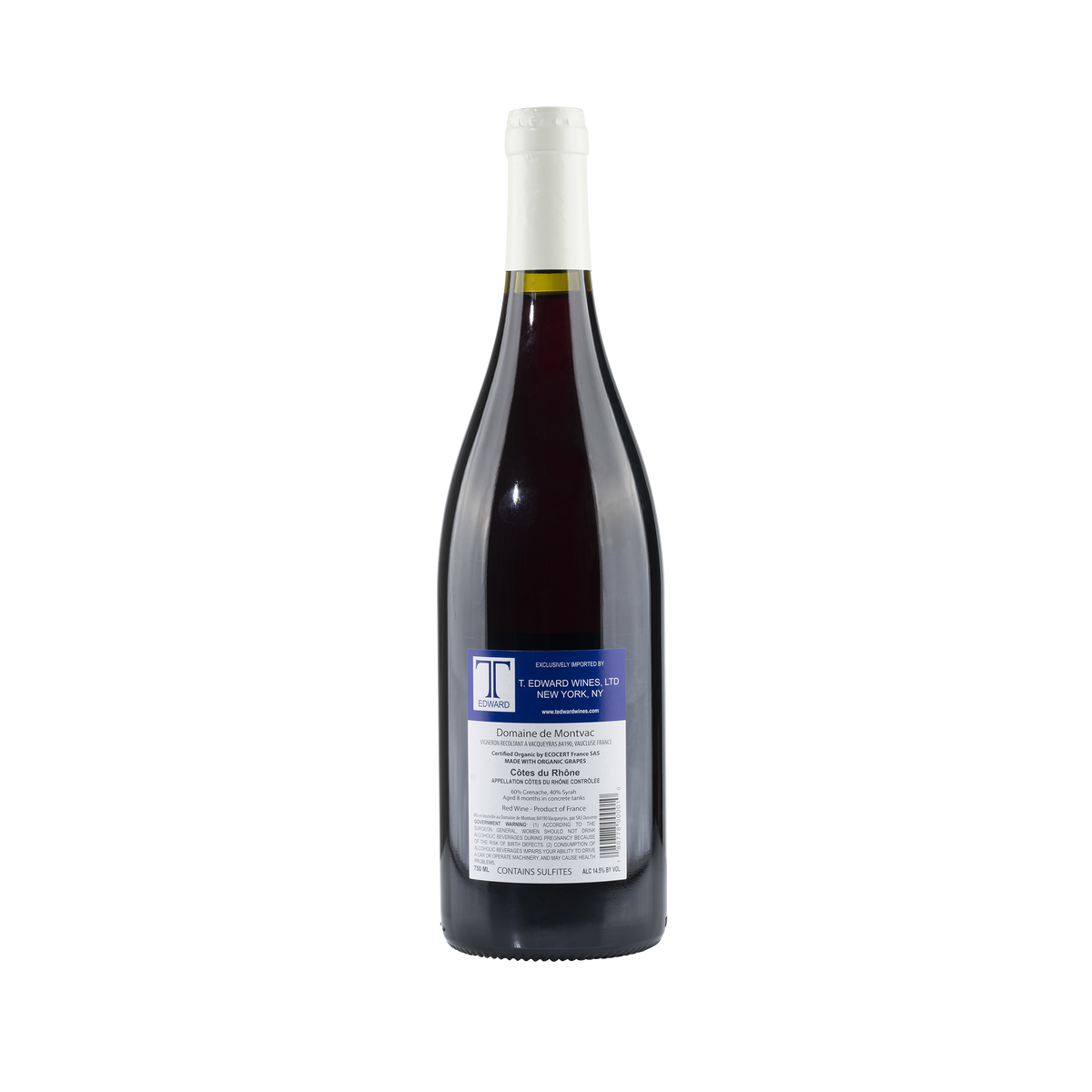 Côtes du Rhône 2022 Bottle Back