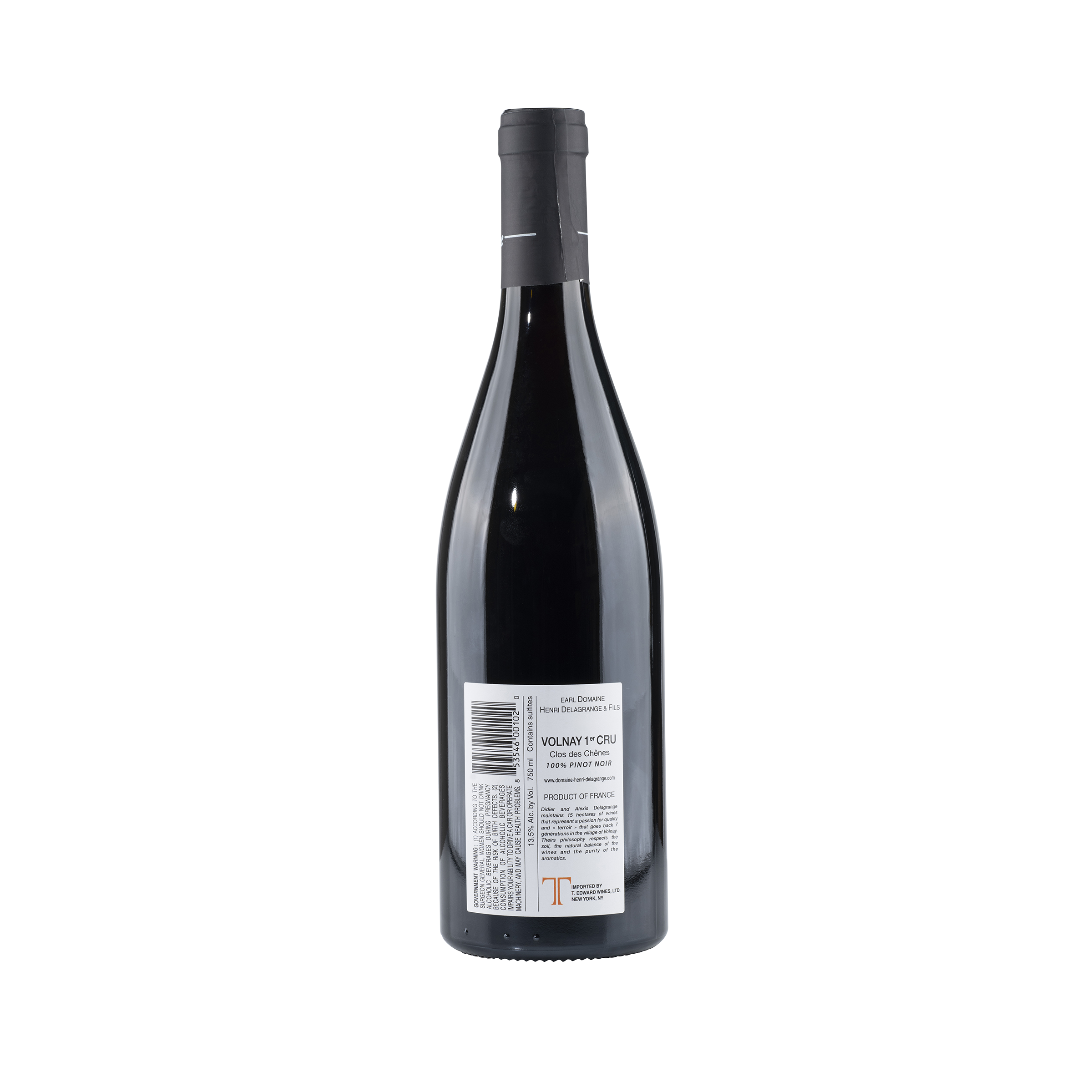 Volnay 1er Cru Clos des Chenes 2020 Bottle Back