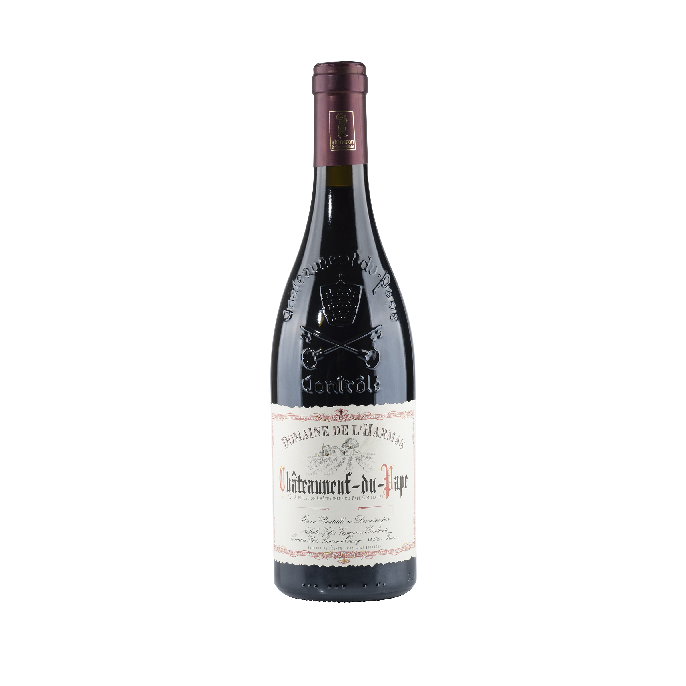 Domaine de L'Harmas Chateauneuf du Pape 2021 Bottle Front
