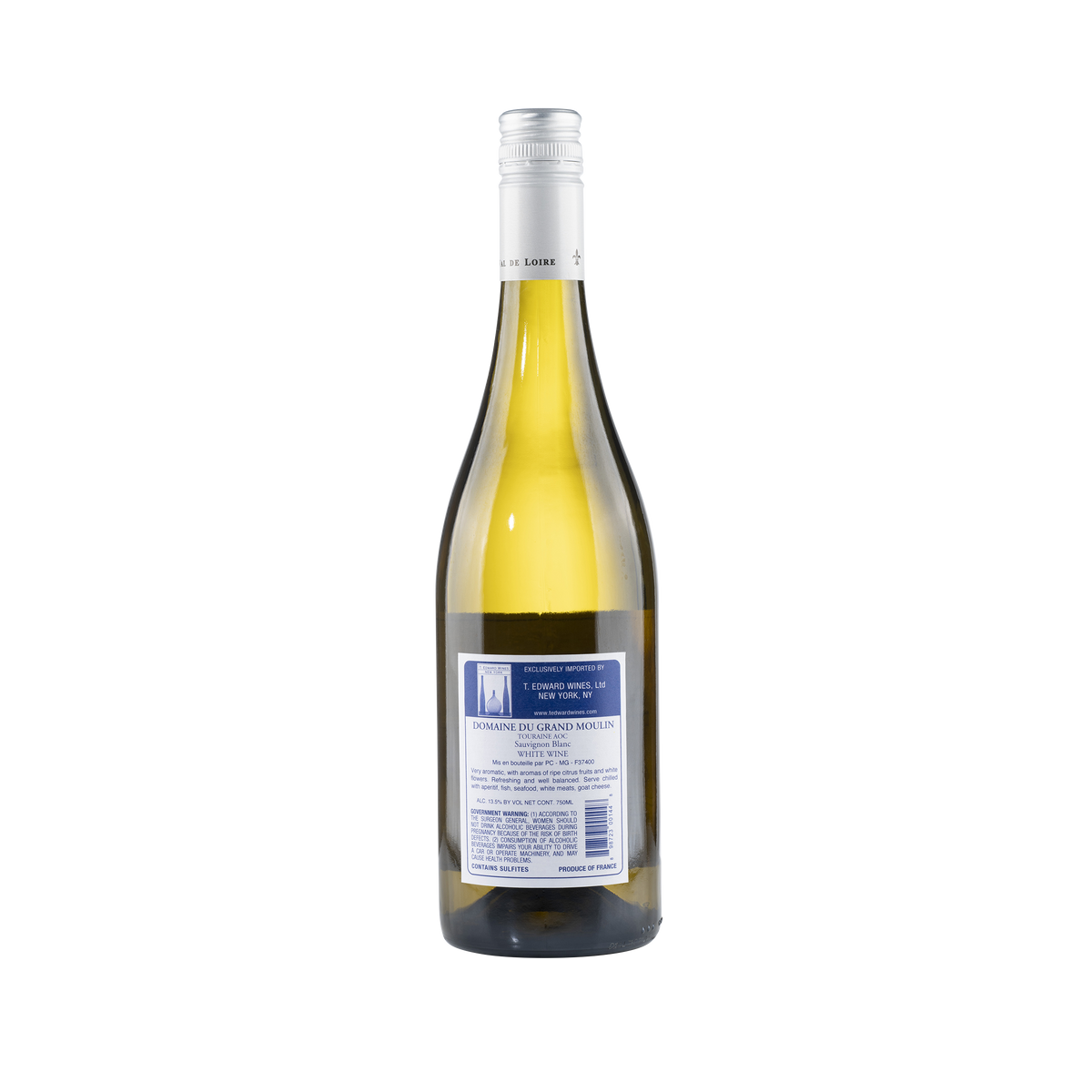 Touraine Sauvignon Blanc 2022 Bottle Back