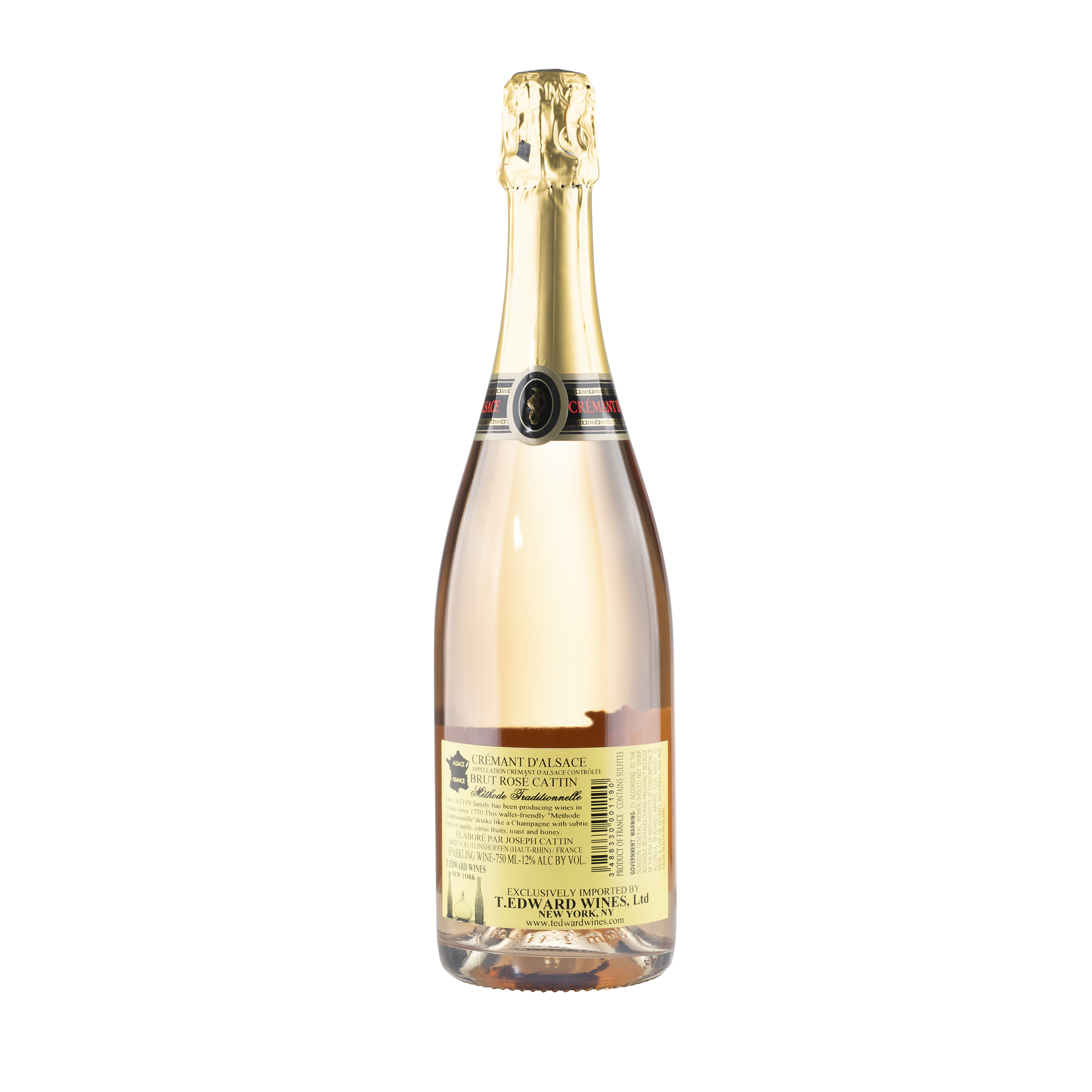Cremant d'Alsace Rose NV Bottle Back