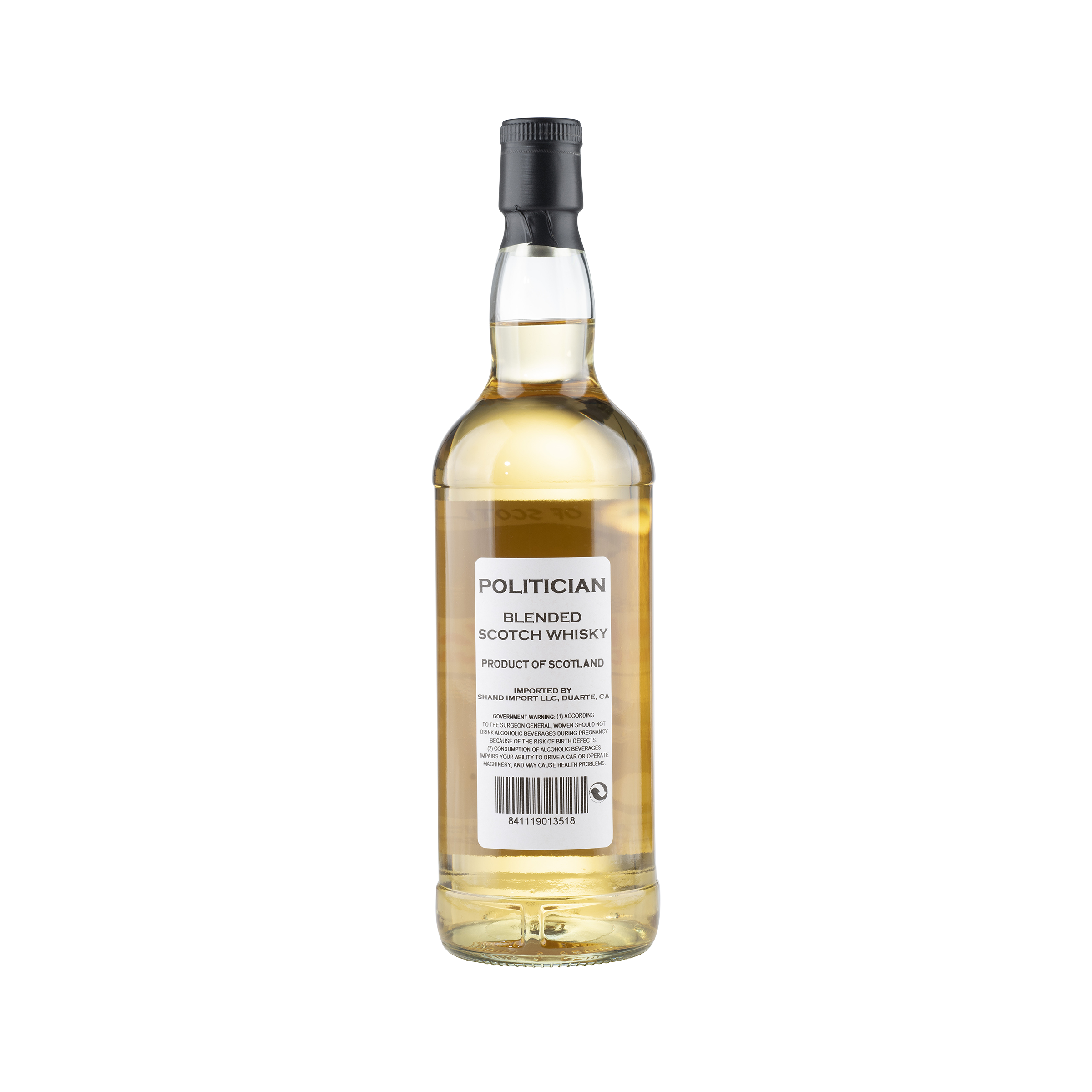 The Politician Blended Scotch Whisky NV Bottle Back
