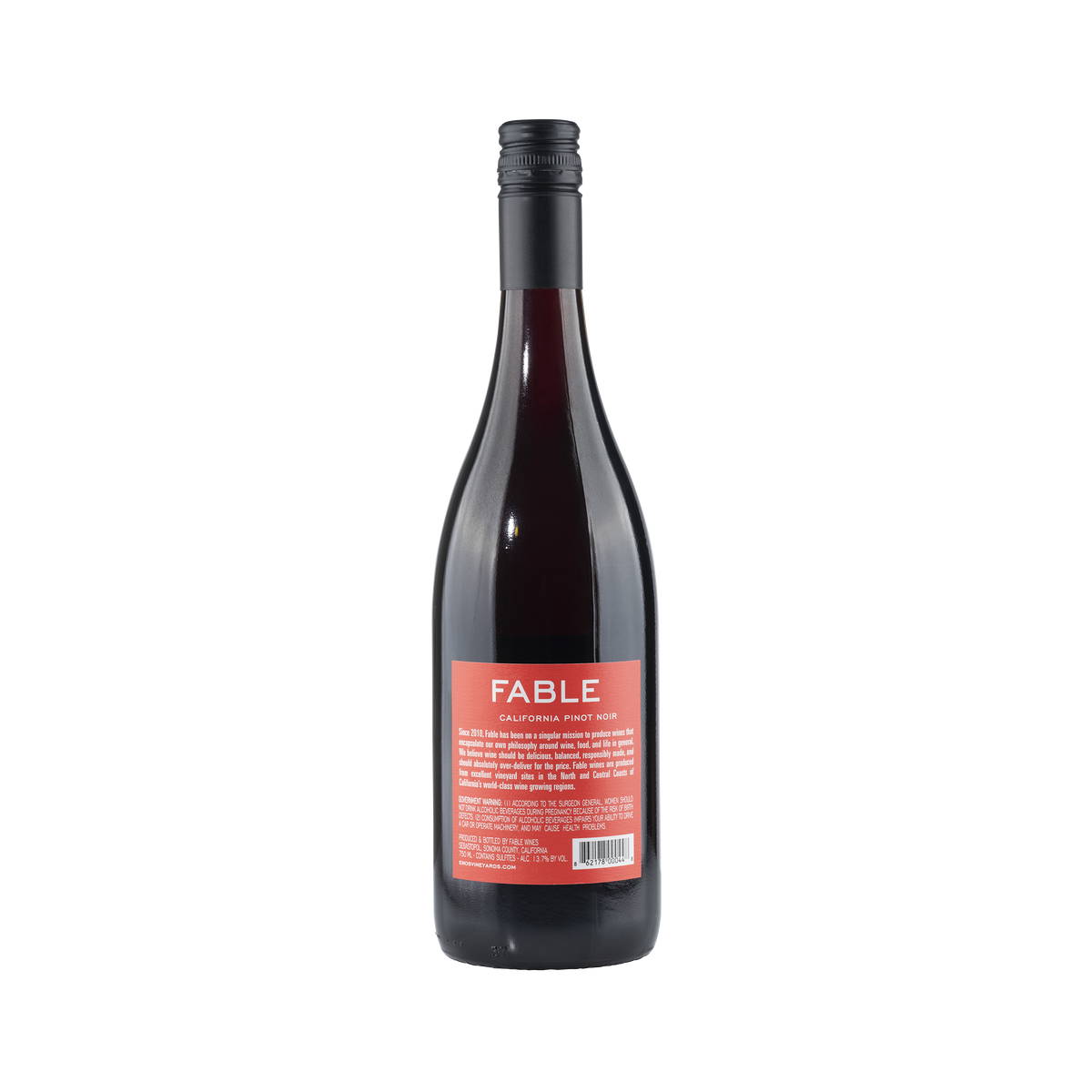 Pinot Noir California 2021 Bottle Back
