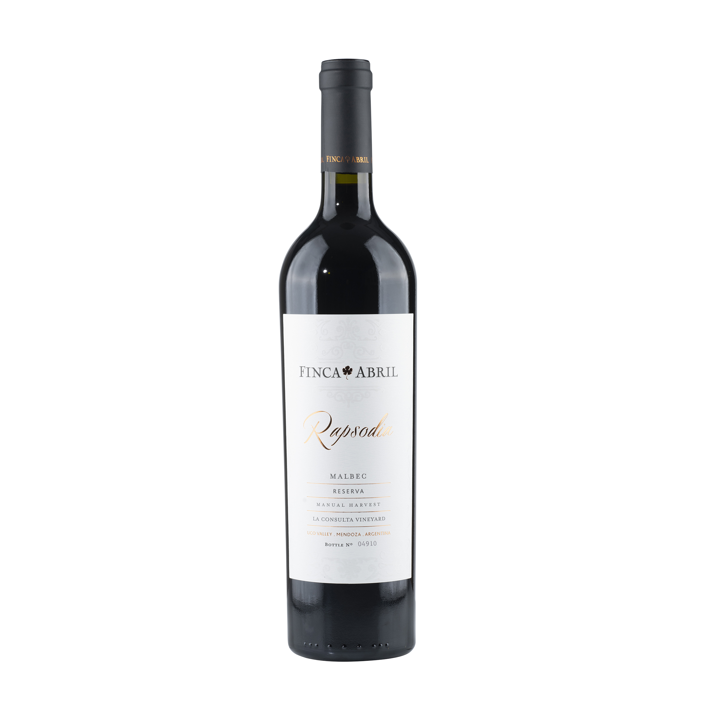 Malbec "Rapsodia" Valle de Uco 2019 Bottle Front