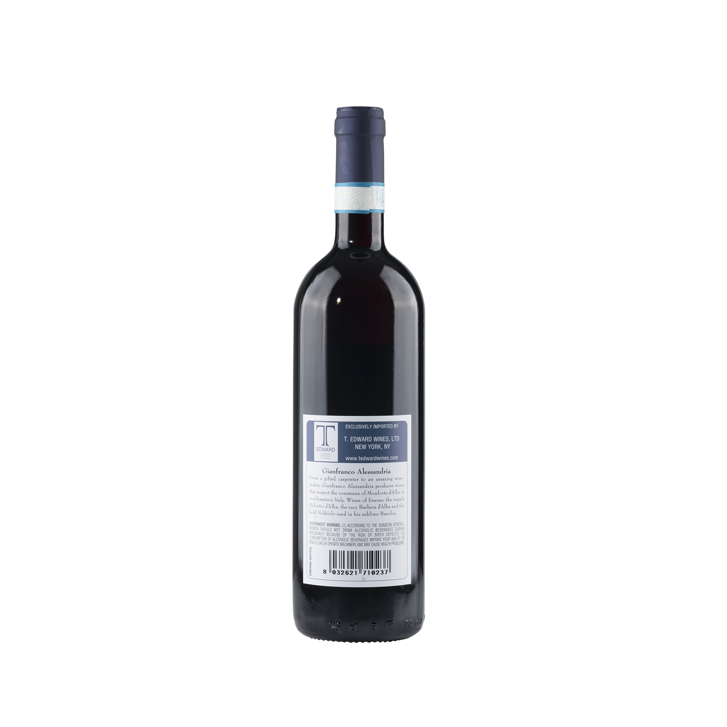 Langhe Nebbiolo DOC 2022 Bottle Back