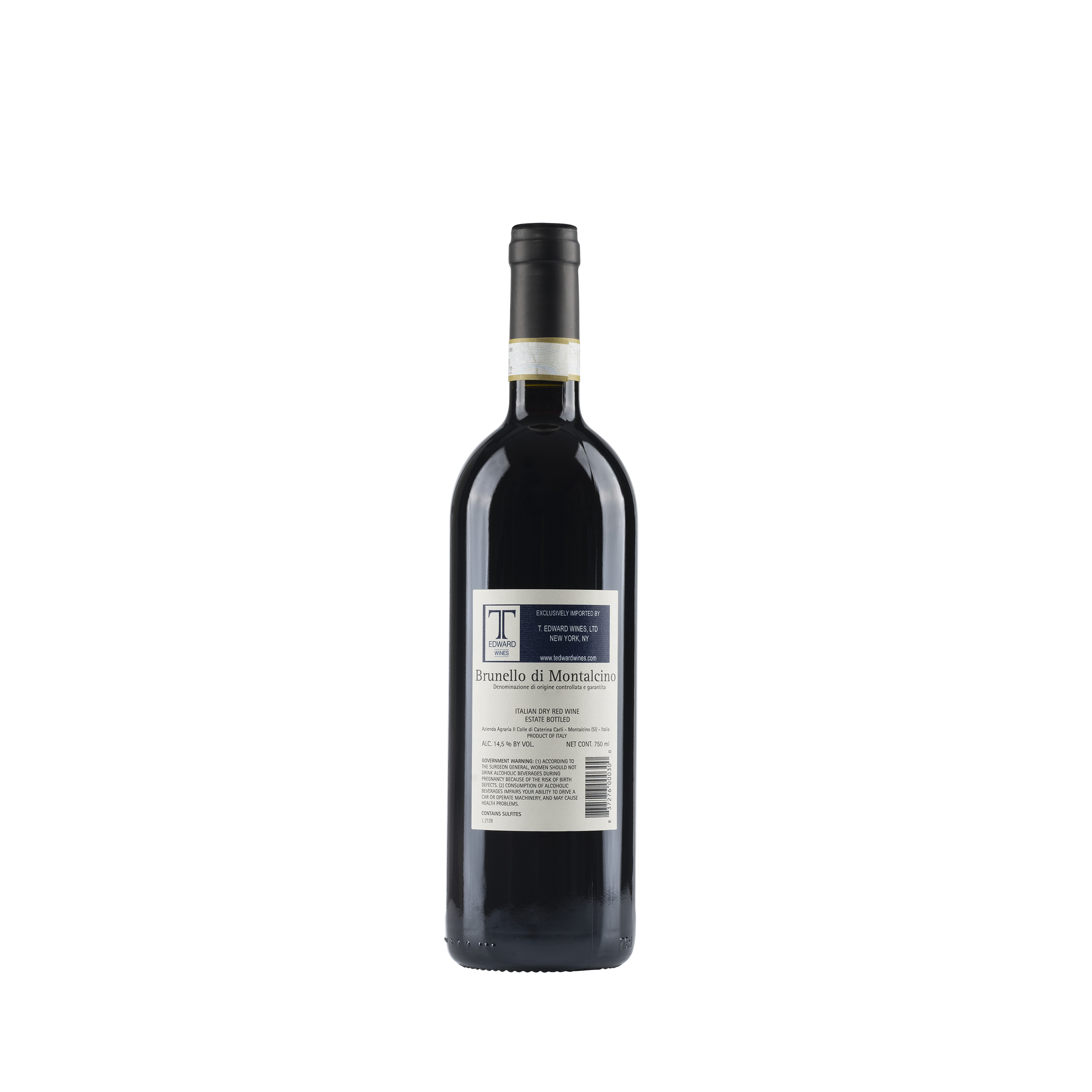 Brunello di Montalcino 2018 Bottle Back