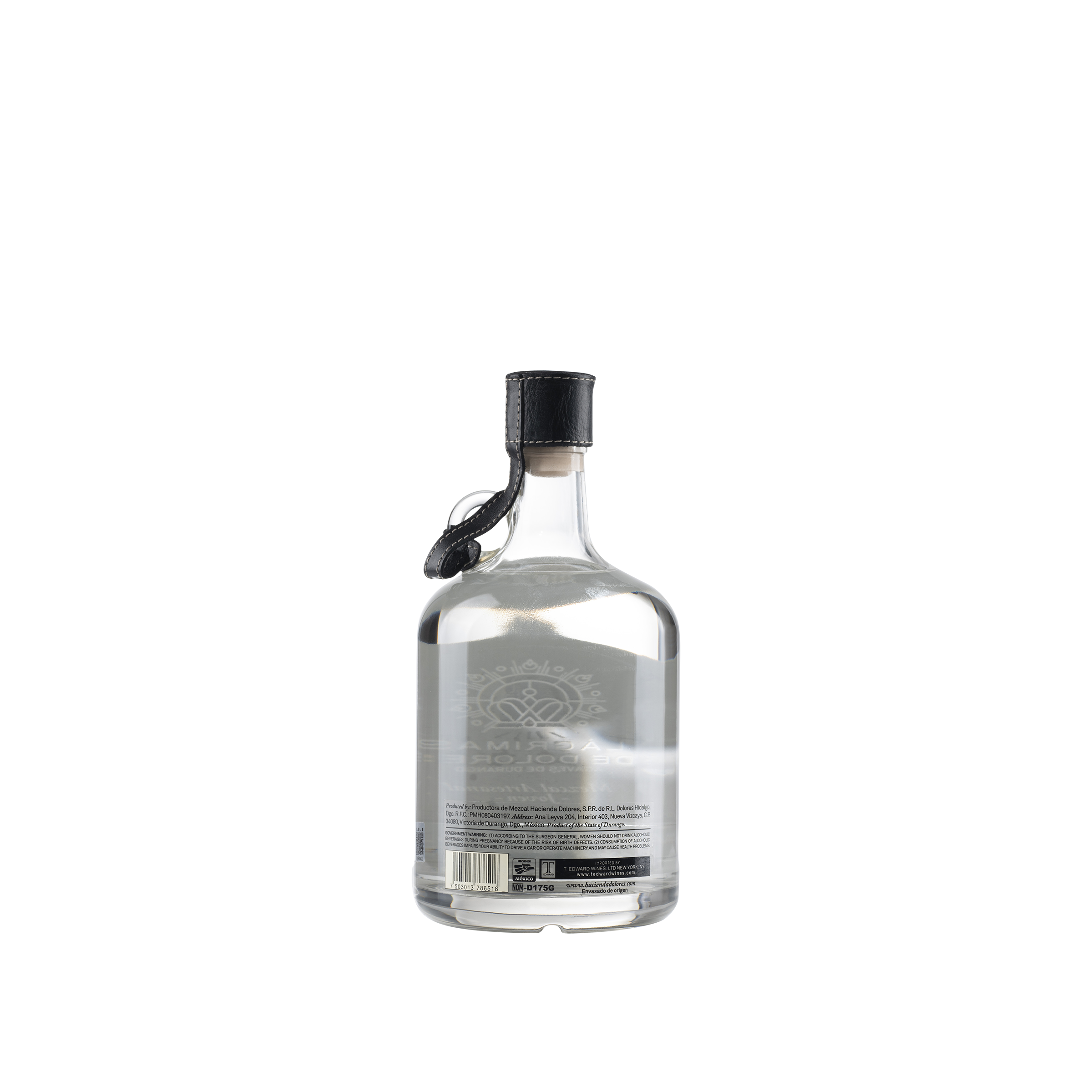 Cenizo Mezcal Artesanal NV Bottle Back