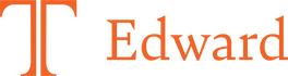 T. Edward Wine & Spirits Horizontal Logo Orange Simple Version
