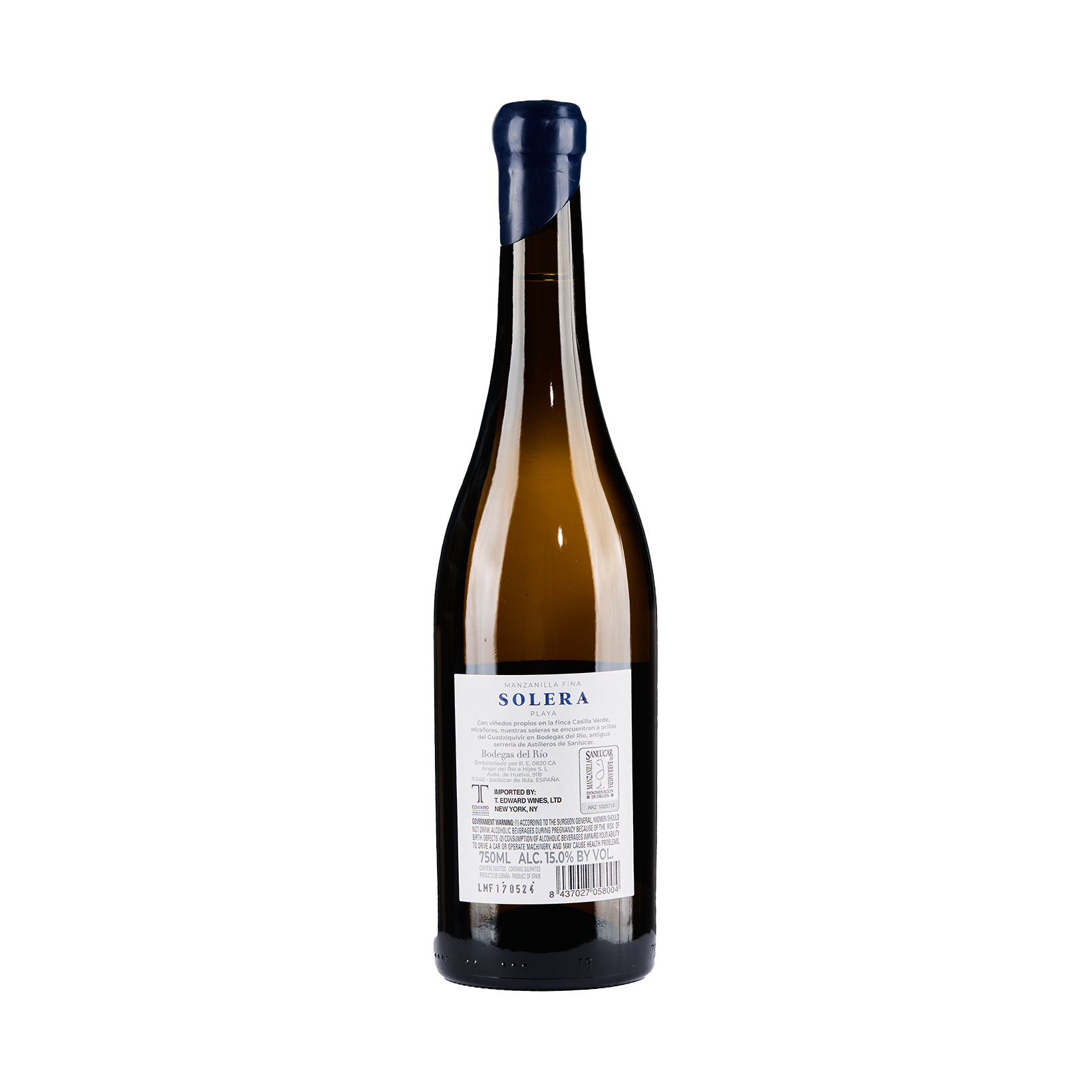 Solera Manzanilla Fina Azul Joven