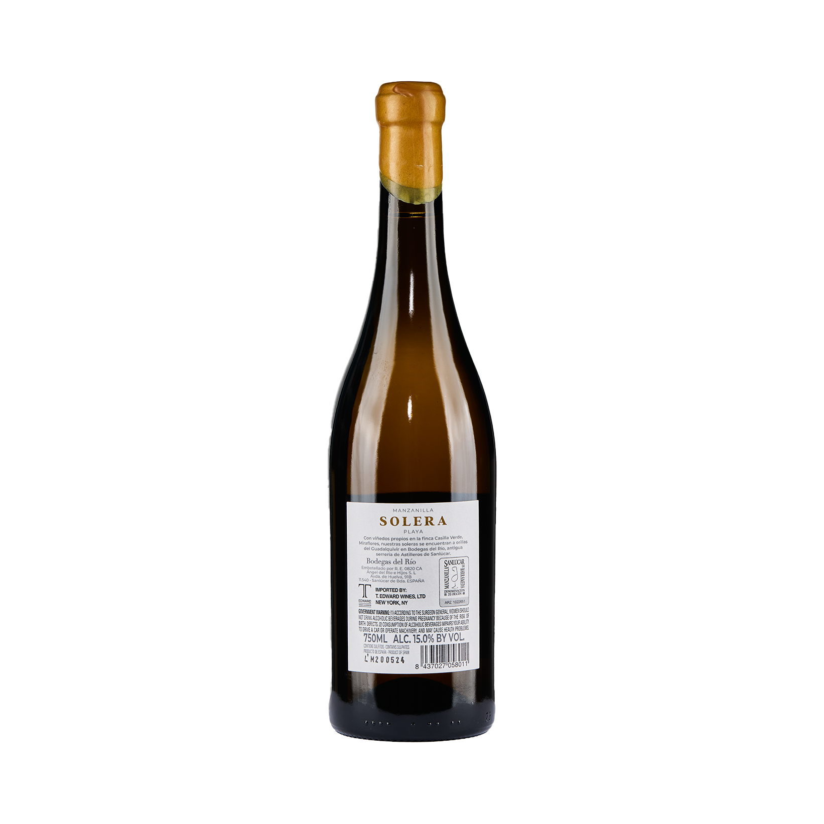 Solera Manzanilla Oro Pasada