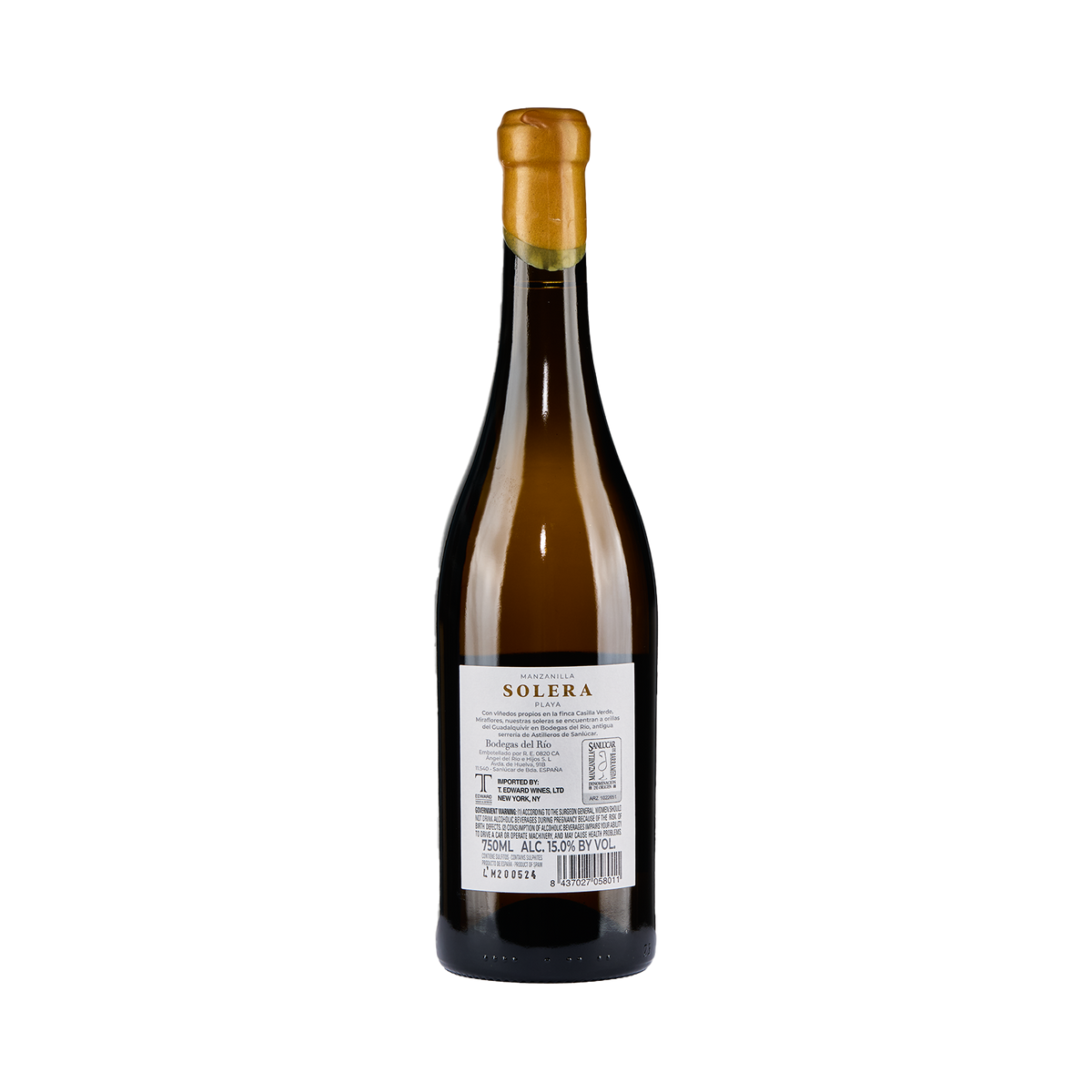 Solera Manzanilla Oro Pasada | T. Edward Wines & Spirits