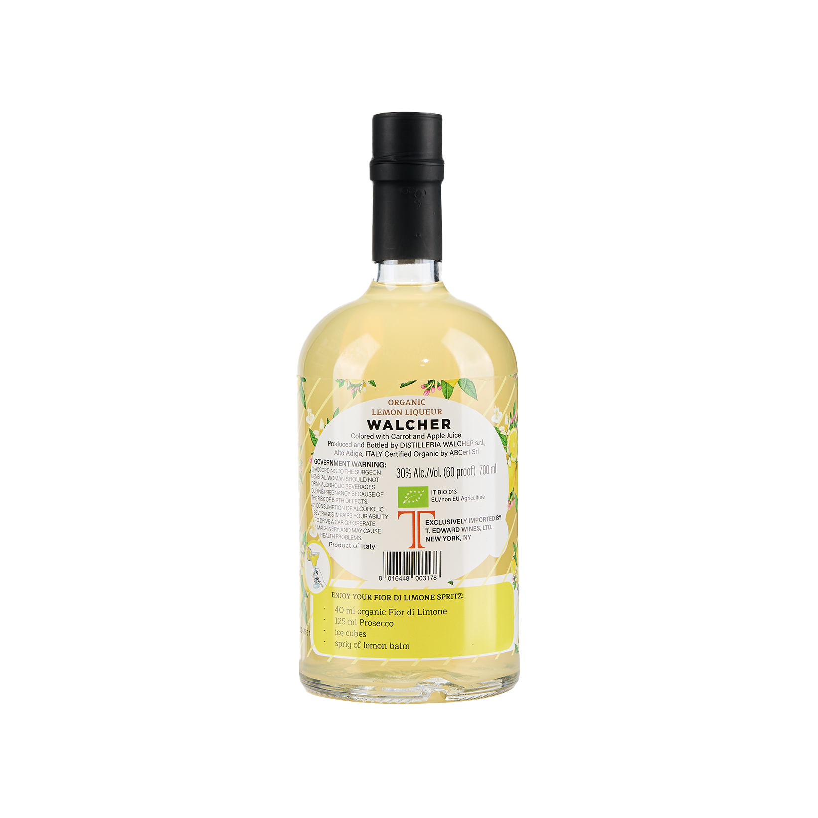 Walcher Organic Limoncello Liquore Artiginale