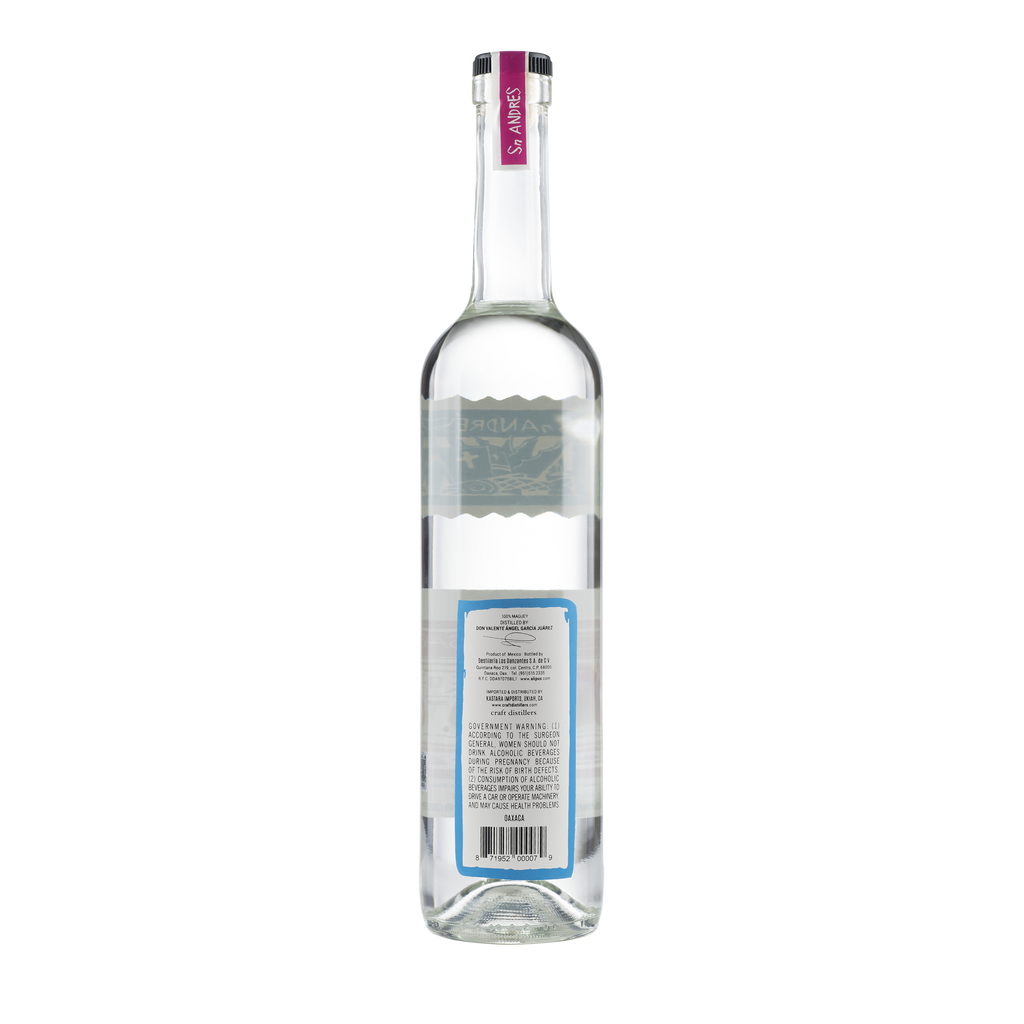 Mezcal Artesanal San Andres NV Bottle Back