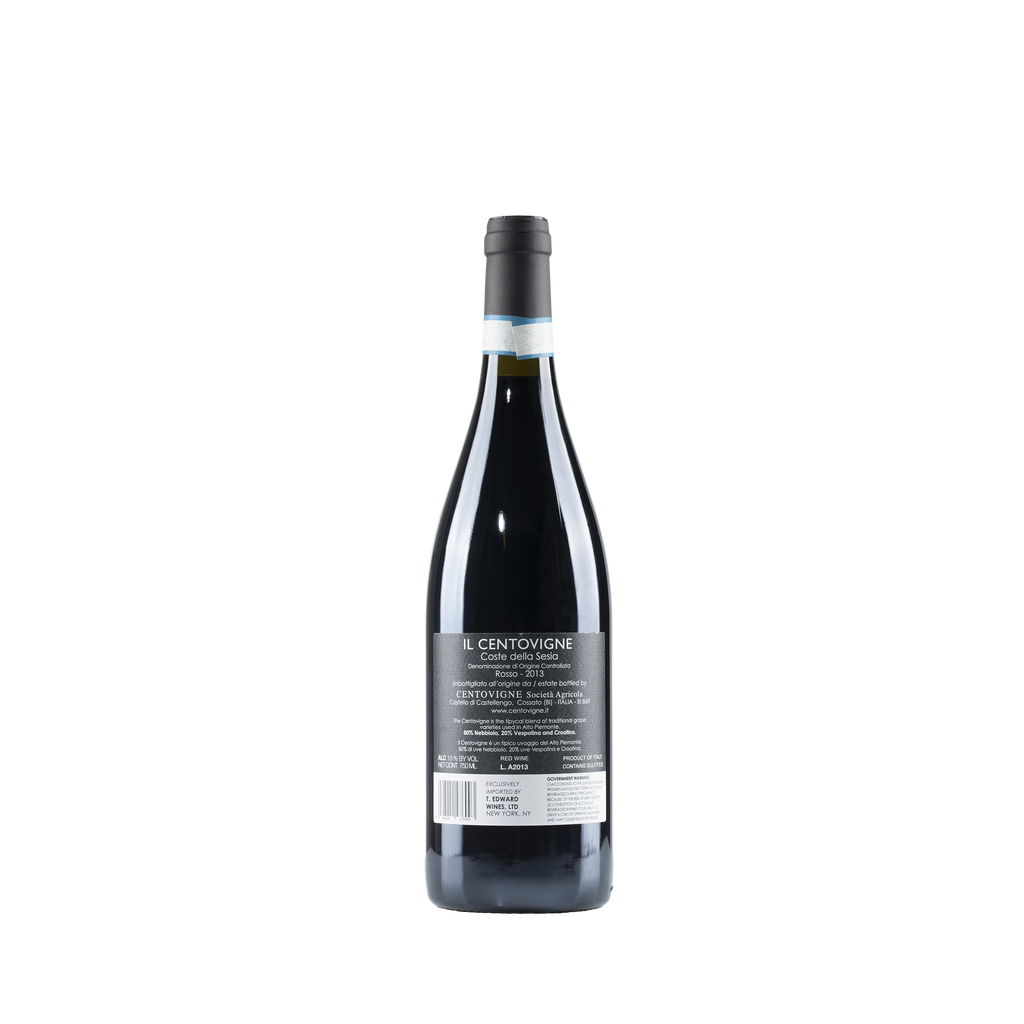 Coste della Sesia DOC 'il Centovigne' 2016 Bottle Back