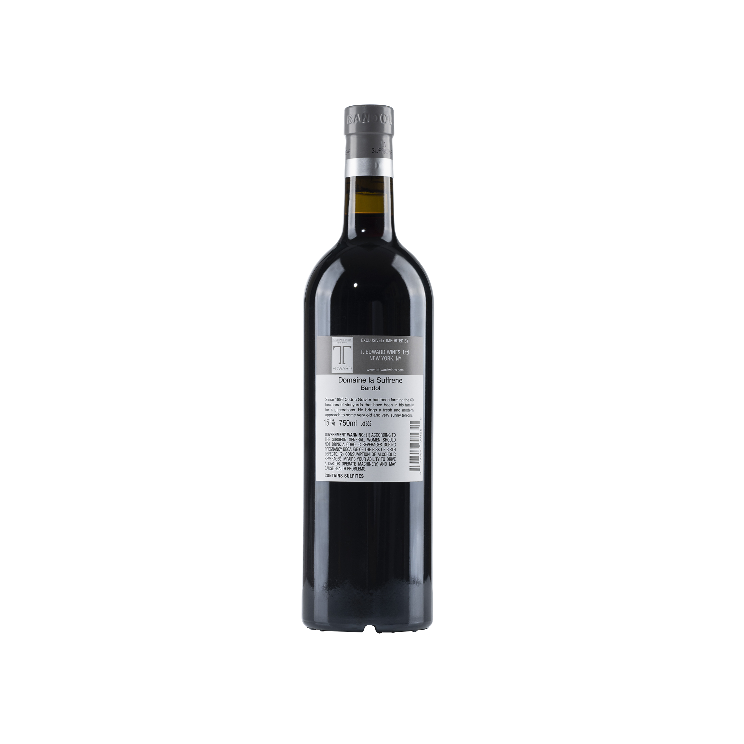 Bandol Rouge 2020 Bottle Back