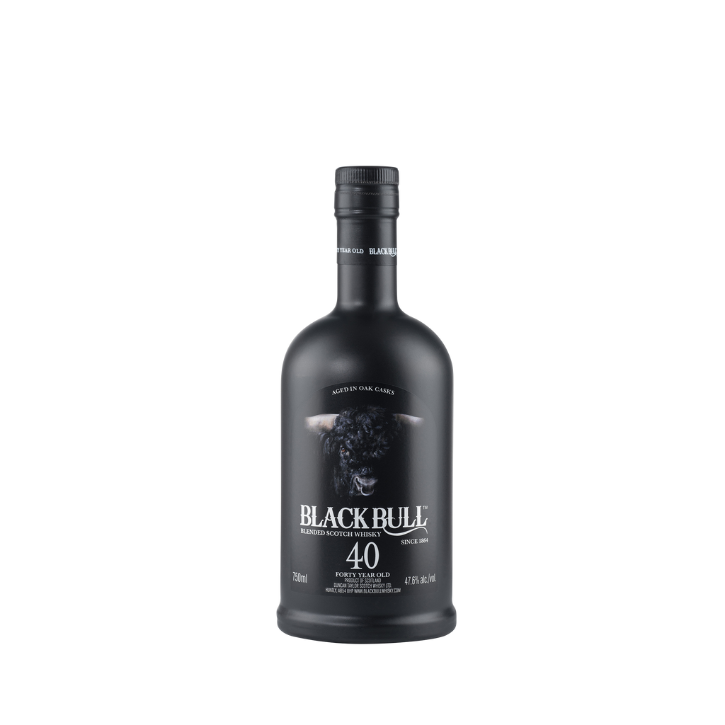 Black Bull 40 Year Old Blended Scotch Whisky NV Bottle Front