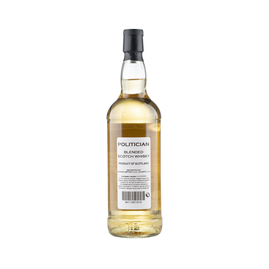 The Politician Blended Scotch Whisky NV Bottle Back