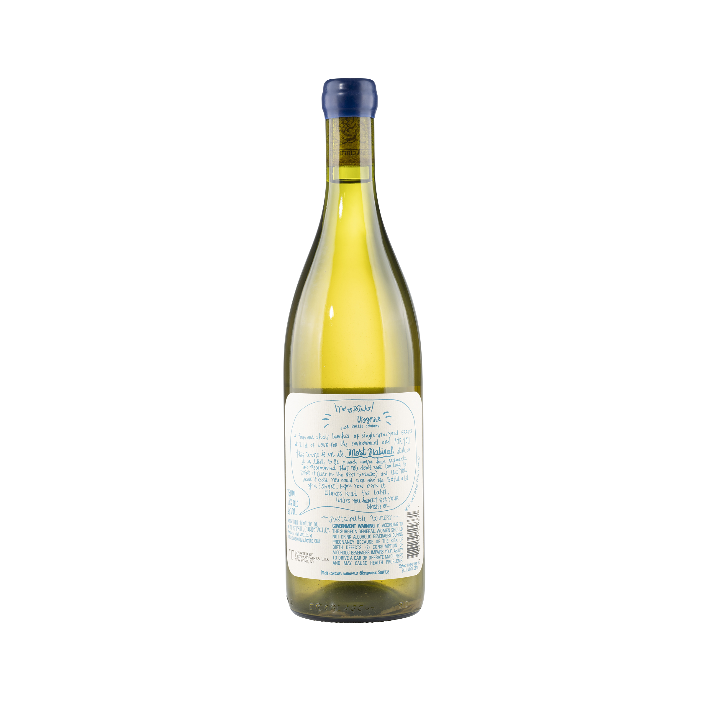 No Es Pituko' Viognier 2022 Bottle Back