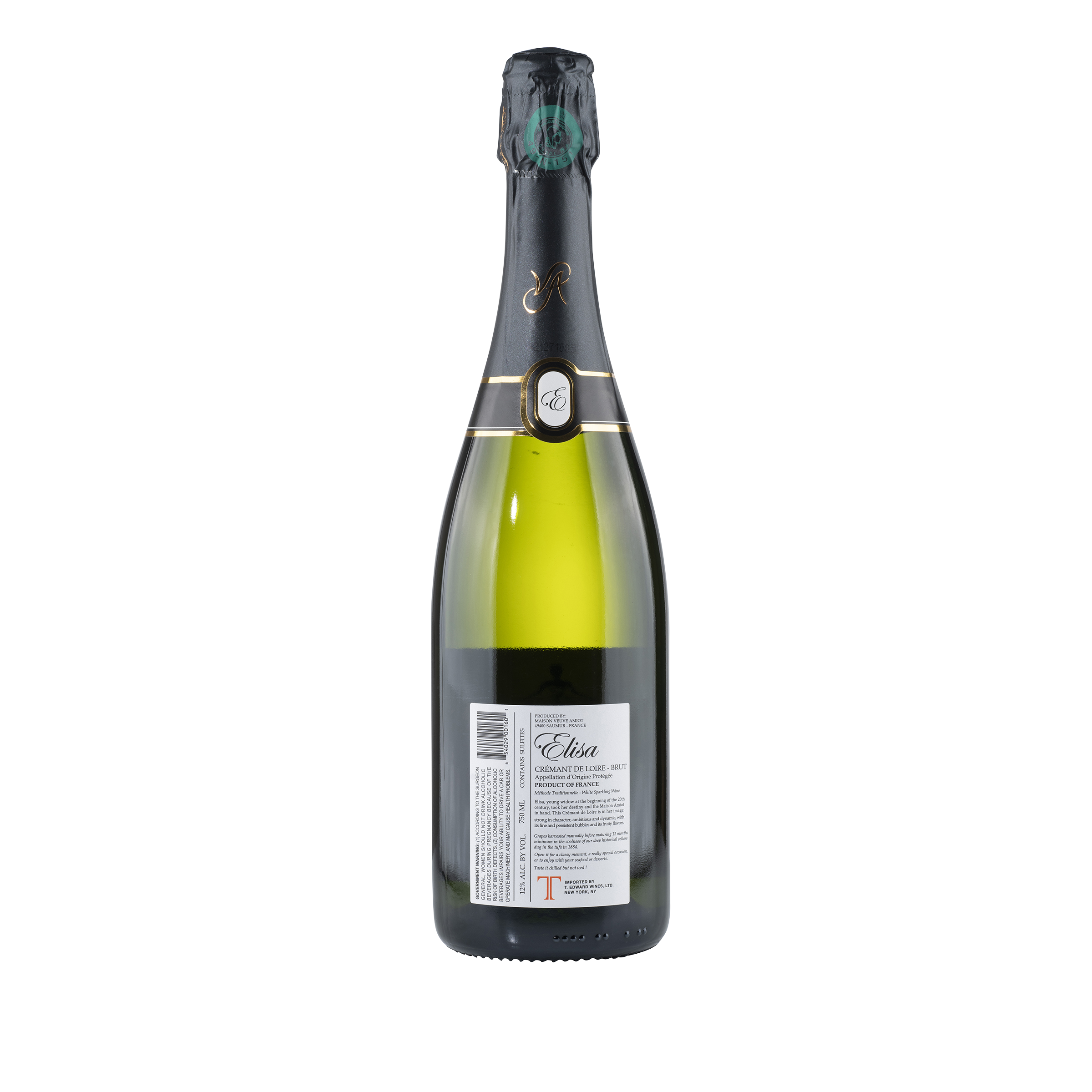 Elisa Cremant de Loire   NV Bottle Back