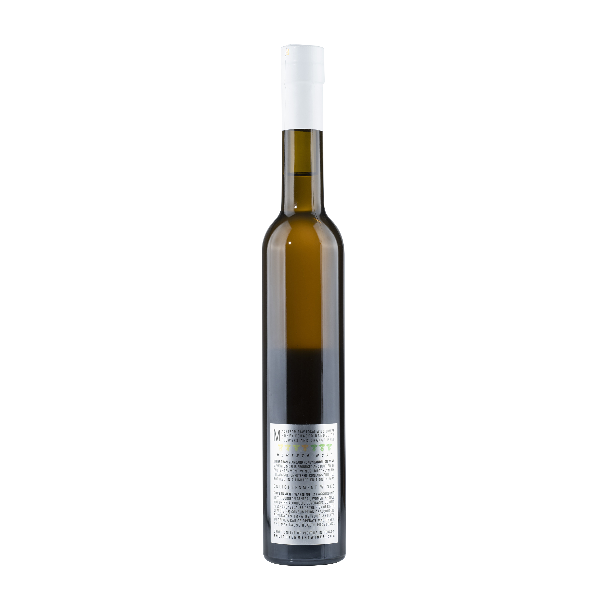 Memento Mori' Dandelion Mead 2022 Bottle Back