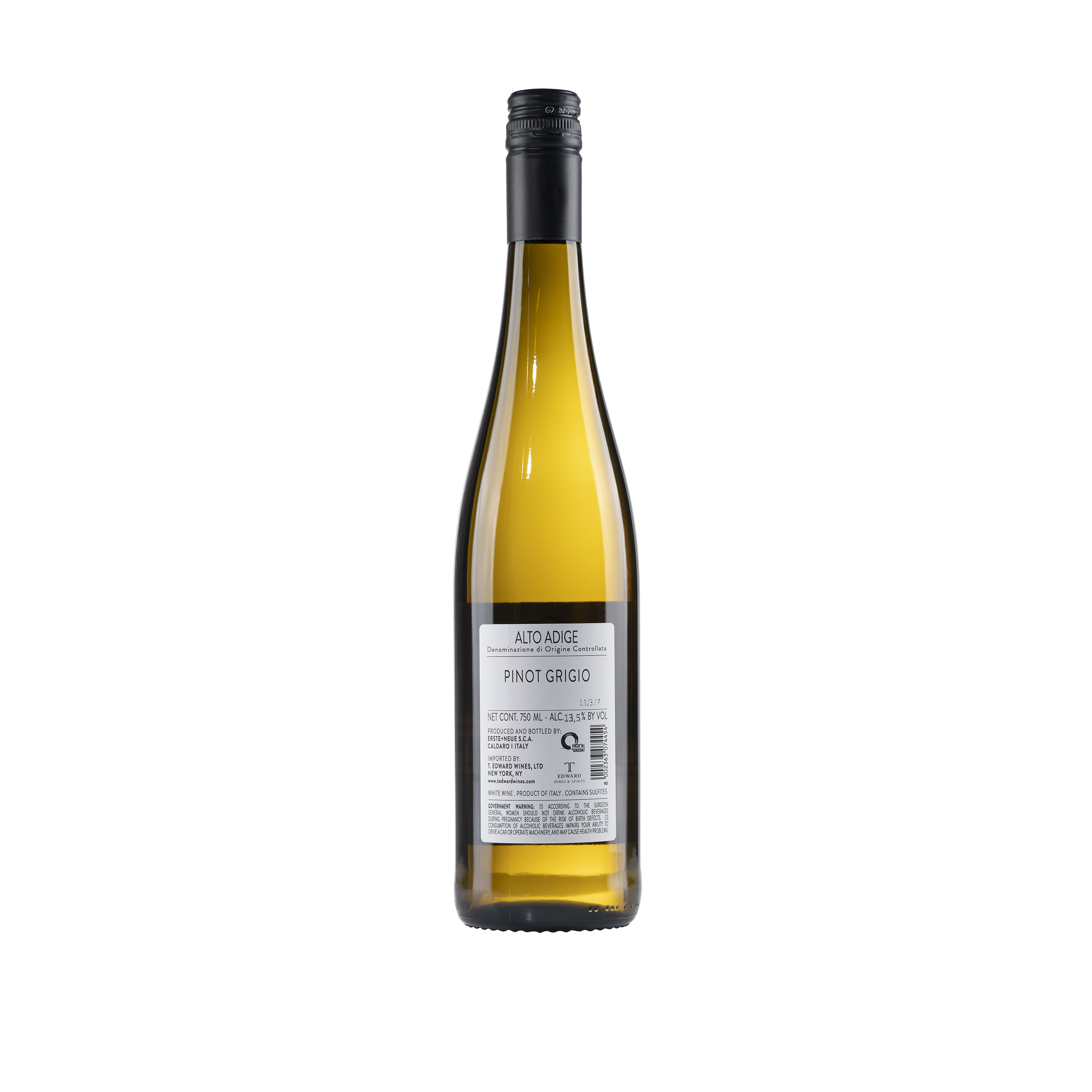 Pinot Grigio DOC 2022 Bottle Back