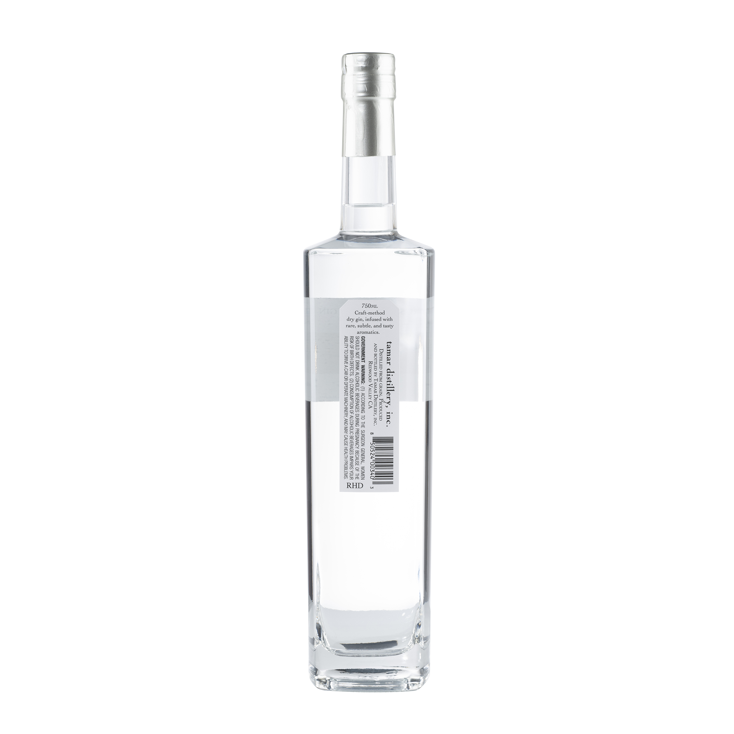 London Dry Gin NV Bottle Back