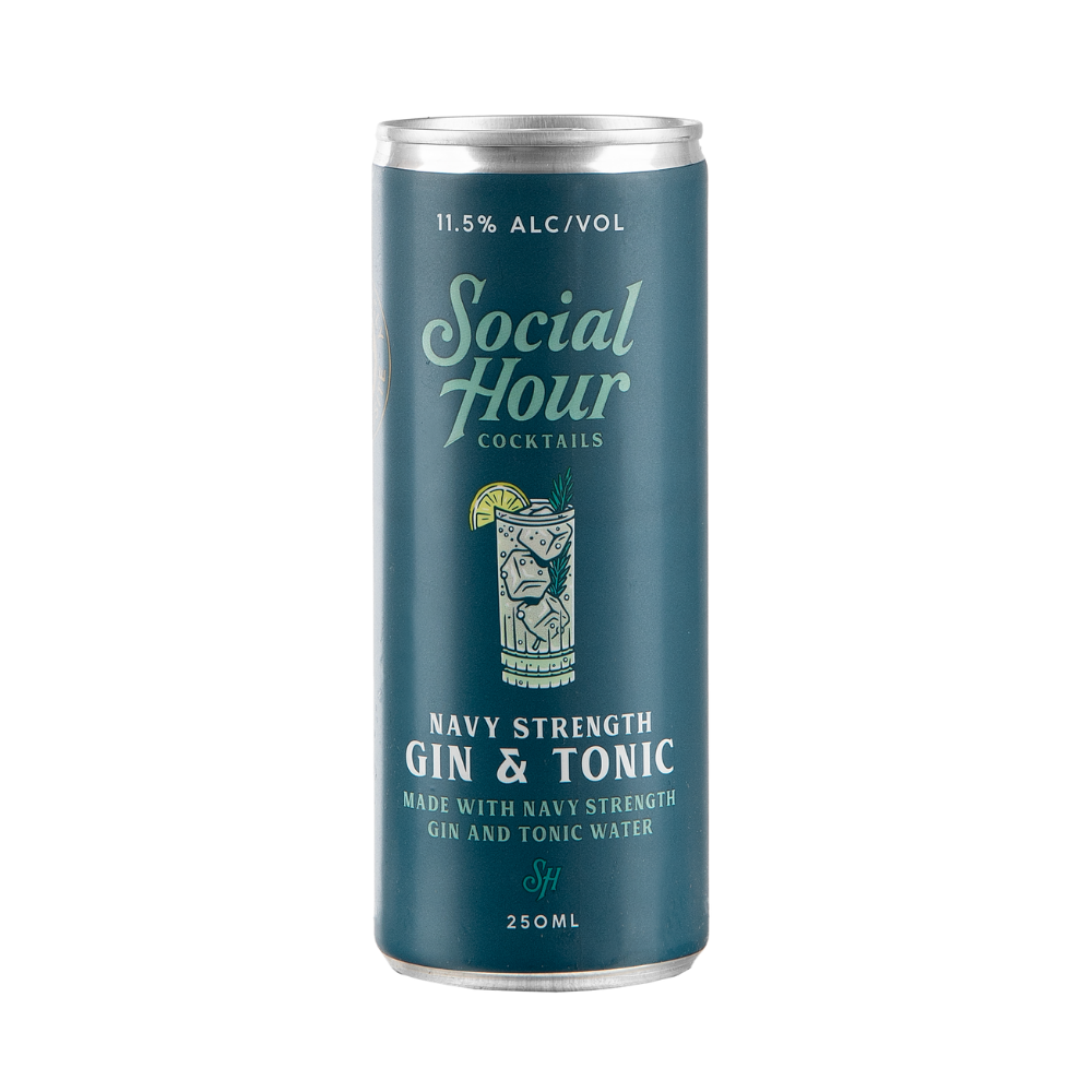 Social Hour Navy Strength Gin & Tonic 24x250ML