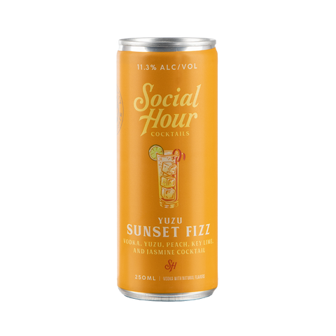 Social Hour Yuzu Sunset Fizz 24x250ML | T. Edward Wines & Spirits